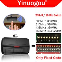 Multi Frequency 280MHz-868MHz Remote Control Comaptible With 300MHz 303MHz 315MHz 330MHz 433MHz 868MHz With 8 / 10 Dip Switch