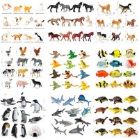 Marine Animals Farm Toy Horses Bulls Dog Cat Fish Shark Whale Penguin Turtle Animal Figurines Toys Set Action Figure Kids Gifts