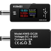 KWS-DC28 0.96-inch TFT HD Digital DC Voltmeter, Ammeter, Wattmeter and Mobile Phone Charging Tester, DC 4–30 V, 0–12 A