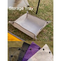 24g Camping Storage Tray Lightweight Hiking Picnic Outdoor Foldable Storage Basket UHMWPE+XPAC Camping Gear Equipment