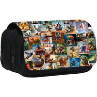 Tung Tung Tung Sahur Italian Brainrot Meme Pencil Case Pen Box Bags Girls Boys Large Storage Students School Cosmetic Pencilcase