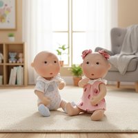 Cloveray 7-inch Soft Silicone Reborn Doll Lifelike Newborn Baby Cute Doll For Children Birthday Gifts