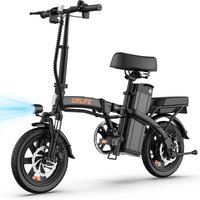 AliExpress URLIFE F1L Adult E-bike 48V 7.5Ah Battery Foldable Electric Bike, 250W Motor 14-inch All-terrain Fat Tire E-Mountain Bike