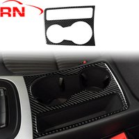 For Audi A4 B8 09-16 A5 08-17 Q5 Modified Carbon Fiber Car Cup Holder Panel Interior Accessories Piano Black Decorative Sticker
