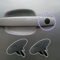 2Pcs For Ford Focus II III Hatchback 2004 2005 2006 2007 2008 - 2018 Door Handle Lock Barrel Key Hole Cap Plug Cover Clip Black