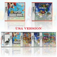 USA Version Super Mario 64 DS/Mario Bros/Kart/Party/Partners in Time Series DS Game Card Black Case Sealed Package With Manual