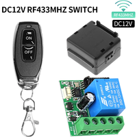 433Mhz RF Transmitter 2CH RF 10A Relay Receiver DC 12V 2 Channel Remote Control Switch RF Transmitter On Off Button