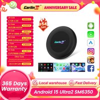 2026 CarlinKit Android 15 TV Box Ultra2 SM6350 8GB 128GB CarPlay Ai Box 4G LTE Wireless Android Auto Online Video Streaming Box