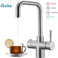 6 in 1 Boiling and Chilled Sparkling Water Tap 6 Way Pure Faucet Boiling Chilled Sparkling Water for Kitchen Sink