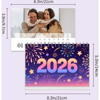 1pc Customizable 2026 Calendar, Personalized Desk Calendar with Uploadable 6 Photos, Birthday Christmas New Year Gift, Calendar