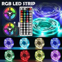 USB RGB LED Strip Lights 1-40m Color Changing 44Key Remote Control for TV & Desktop Backlight Decor