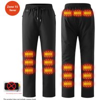New USB 15 Zone Intelligent Heating Pants Winter Outdoor Cold Resistance Warmth Retention Thickened Cycling (No Power Bank)