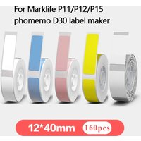 P15 Paper Roll thermal sticker 12x40 14x30 Thermal Printer Tape Transparent Label Paper for P11/P12/P15/P50/B100/D30/HP1/HP3