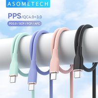 ASOMETECH 2M 60W Fast USB C Cable Type C Cable Fast Charging Data Cord Charger USB Cable C For Samsung S21 S20 A51 Xiaomi Mi 10