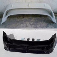 Carbon fiber Resin Rear spoiler tail wing for Peugeot 206 06-15 modify to WRC style car accessories