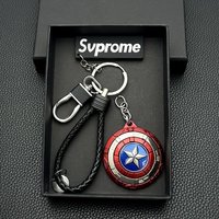 Hot Toys Alliance Shield Keychain Captain America Car Keychain Rotating School Bag Metal Pendant