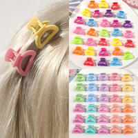 30Pcs Candy Color Moon-shaped Hair Claw Clips Small Hair Clamps Barrettes Fashion Hair Accessories for Women Girls