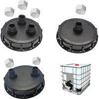 1pcs 1/2/3hole DN150 IBC Vented Lid 163mm Dia With 1in Male Thread Plastic IBC Tank Adapter Garden Water Storage Tools