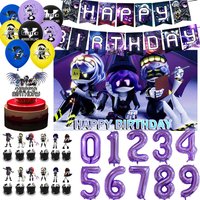 M&Murdered Droned Theme Backdrop Supplies Cartoon Birthday Party Decoration Balloon Banner Cake Topper Baby Kid Favorite Gifts