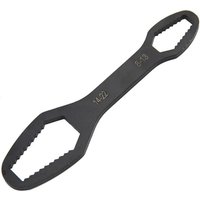 Black Multifunctional Double-Ended Box Wrench 8-22 Hex Solid Screw Nut Tool with Various Diameters for Home Repair