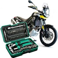 40PCS Portable Universal Motorcycle Repair Tool Kit Socket Wrench Set For Aprilia TUAREG 660 457 TUONO Factory V4 RS660 RSV4
