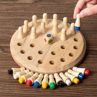 New Thinking Color Solid Wood Memory Chessboard Training Concentration Cognitive Ability Interactive Desktop Toy Game!