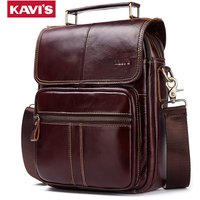 KAVIS NEUE Echtes Leder herren Umhängetasche Männlichen Business Schulter Tasche für Männer Hohe Qualität Umhängetasche für 9,7 "Ipad Bolsas