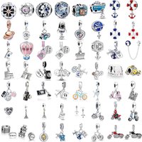 2026 Hot Selling 925 Silver, Ship, Bead Tower, Plane, Car Pendant Original Bracelet DIY Accessories Exquisite Jewelry
