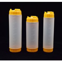 Double Head Squeeze Sauce Bottle 16oz 20oz 24oz In First Out First Squeeze Bottles Large Capacity Plastic Ketchup Picnic Cooker