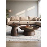 Round Creative Coffee Table Black Walnut Wood Combination Design Coffee Table Built in Design Minimalist furniture accessories