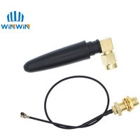 wifi antenna GSM/2.4G 2dBi Bent Bluetooth antenna SMA to IPEX internal needle glue stick antenna