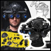 Tactical Helmet Set 9-in-1 Bump Airsoft Helmet Set with Headset NVG Dummy Model Flashlight Glasses for Paintball Field Cosplay
