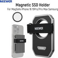 Neewer Magnetic SSD Holder with Universal Touch Fasteners Compatible with MagSafe iPhone 16 15Pro/Pro Max Samsung SanDisk Lexar