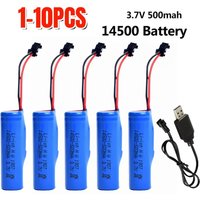 14500 3.7V 500mAh Rechargeable Li-ion Battery w/ SM-2P Plug,Perfect Replacement for Stunt Dump Car,Boat,Tank,Truck Toy Accessory