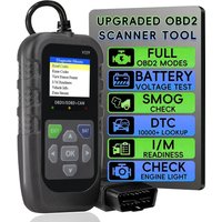 Obd2 Scanner Diagnostic Tool with Voltage Tester, Obdii Engine Fault Code Reader, Eobd + Can Charging Tester, Insulation Tester (Black)
