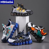 Baskets pour garçons avec boucle rotative, chaussures de sport décontractées respirantes pour l'été, idéales pour les activités de plein air des enfants
