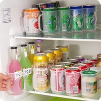 1Pc Home Kitchen Organizer Refrigerator Storage Box Cola Beverage Space-saving Finishing Four Case Organizer Kitchen Accessories