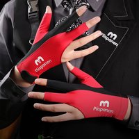 1Pc Three Fingers Snooker Glove Elastic Breathable Billiard Glove Non-Slip Wear Resistant Professional Pool Cue Gloves for Men W
