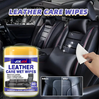 Leather Care Wipes for Car Interior - Restore Shine, Prevent Aging, Cracking and Whitening, Portable and Easy to Use