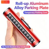 Car Temporary Parking Card Rotate Phone Number Plate Aluminum Park Stop Car interior decoration accessories gadget