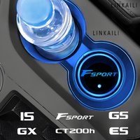 2 Pack Car Coasters 7 Color Water Coaster Holder Color Ambient Light Suitable for Lexus LX470 GX RX Anti-Slip Mat
