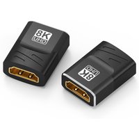 HDMI Coupler 8K, HDMI 2.1 Female to Female Connector HDMI Extension Adapter, Support 8K@60Hz / 4K@120Hz 120UHD, 3D, HDR