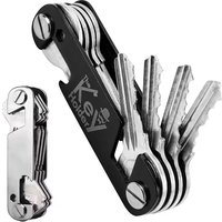 Men's Fashion Stainless Steel Keychain Holder Compact Smart Multifunctional Key Organizer for Minimalist Style