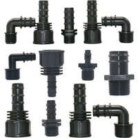 1/2 3/4 1inch Thread To 16/20/25mm PE Pipe Barb Connector Plastic Hose Fitting For Garden Farm Greenhouse