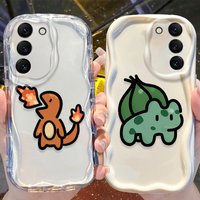 Pokemon Wave Case for Samsung Galaxy S25 S24 S23 S22 S21 Ultra Plus S20 FE A73 A72 A71 A56 A55 A54 5G A52 A52S A51 4G Back Cover
