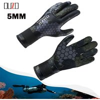 5mm Neoprene Diving Gloves Camo Wetsuit Gloves Anti-Slip Fishing Spearfishing Paddling Thermal Surfing Gloves Diving Equipment
