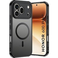Strong Magnetic Wireless Charging Hard Matte Camera Protection Back Phone Shockproof Case for Honor 600 Pro 600Pro