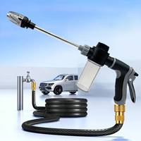 Long rod gun high-pressure water gun household car washing tool metal extended rod rubber wrapped handle car washing water gun