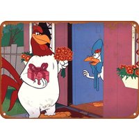 Foghorn Leghorn Tv Show Poster Vintage Metal Tin Sign Aluminum Sign Art Wall Decor 12 X 8 Inch Bedroom Kitchen Cafe Pub Aluminum