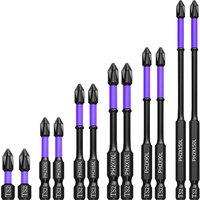 Tête de lot magnétique antidérapante PH2, jeu de forets résistants aux chocs, adapté aux tournevis à percussion et aux tournevis électriques 2 pièces